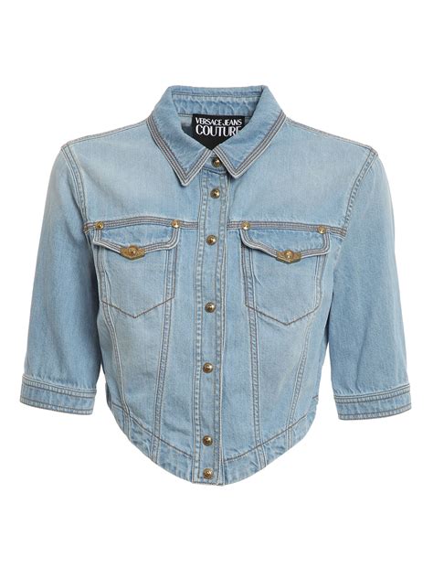 versace jeans couture denim jacket|Men's Jackets & Coats .